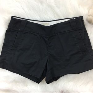 J. Crew Black Chino Shorts with Side Zipper